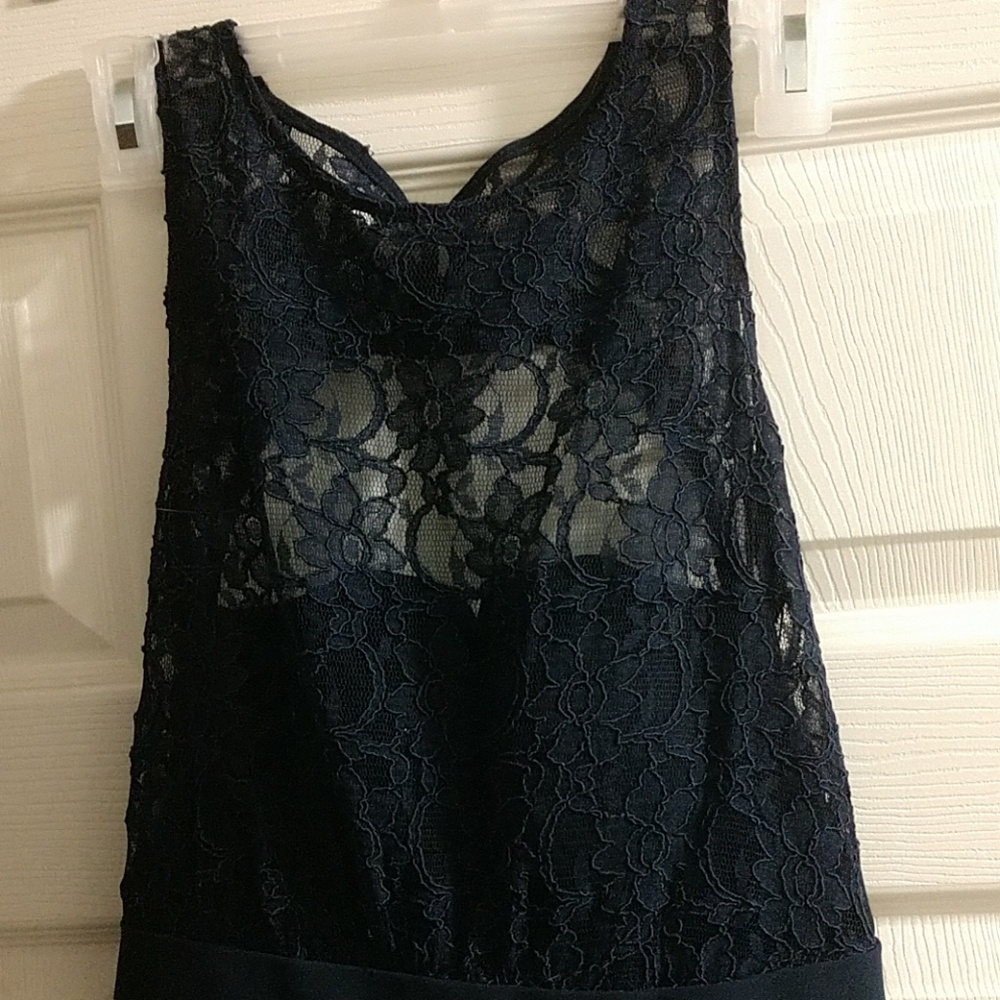 Bill Levkoff Navy Bridesmaid Dress
